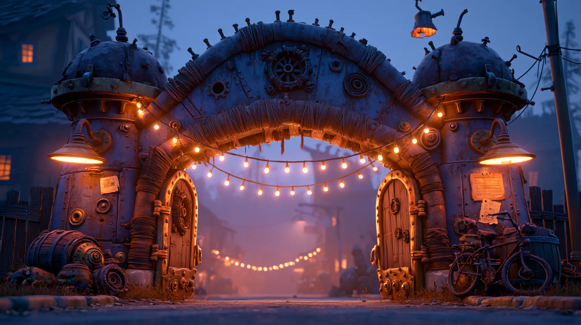 A glowing energy gateway