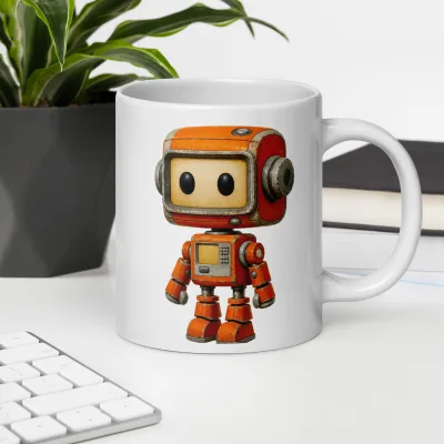 Nano Bot Large White Mug
