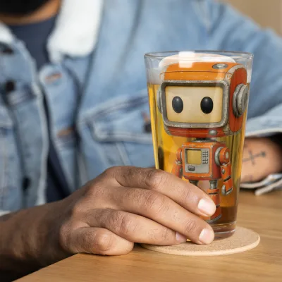 Nano Bot Shaker Pint Glass